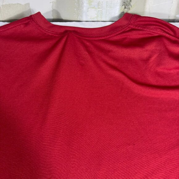 Nike Dri Fit Men's T-Shirt Red Crew Neck Short Sleeve Performance Comfy Size XL - Picture 6 of 16